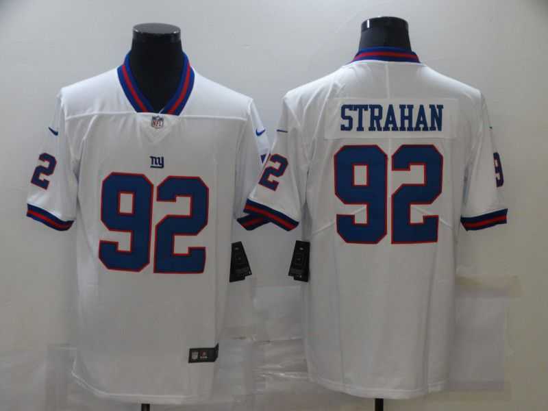 Men New York Giants 92 Strahan White Nike Limited Vapor Untouchable NFL Jerseys
